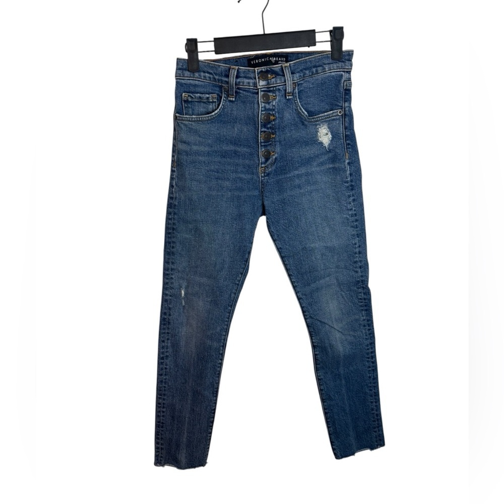 Veronica Beard Terrain Distressed Faye Skinny Jeans